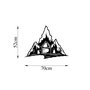 Wallity Everest Escultura de Pared de Metal Negra